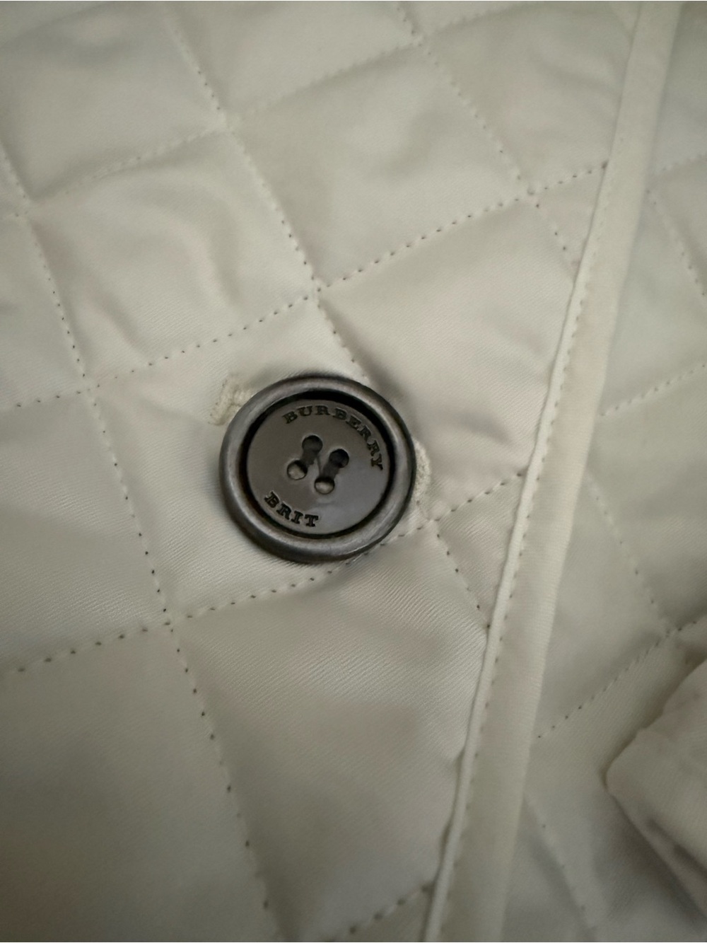 BURBERRY BRIT Chalk White Classic Quilted Nova Check Jacket Coat XL/XXL $980 - Picture 11 of 15